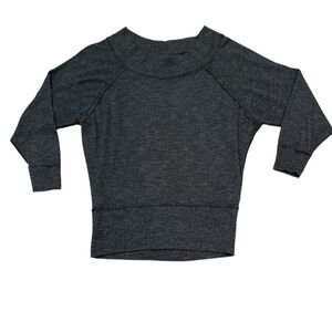 We The Free People Dark Gray Grey Long Sleeve Tee Size XS